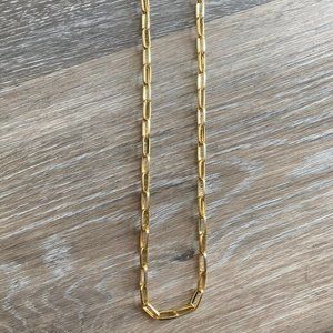 14k Gold Plated Paperclip Chain Necklace